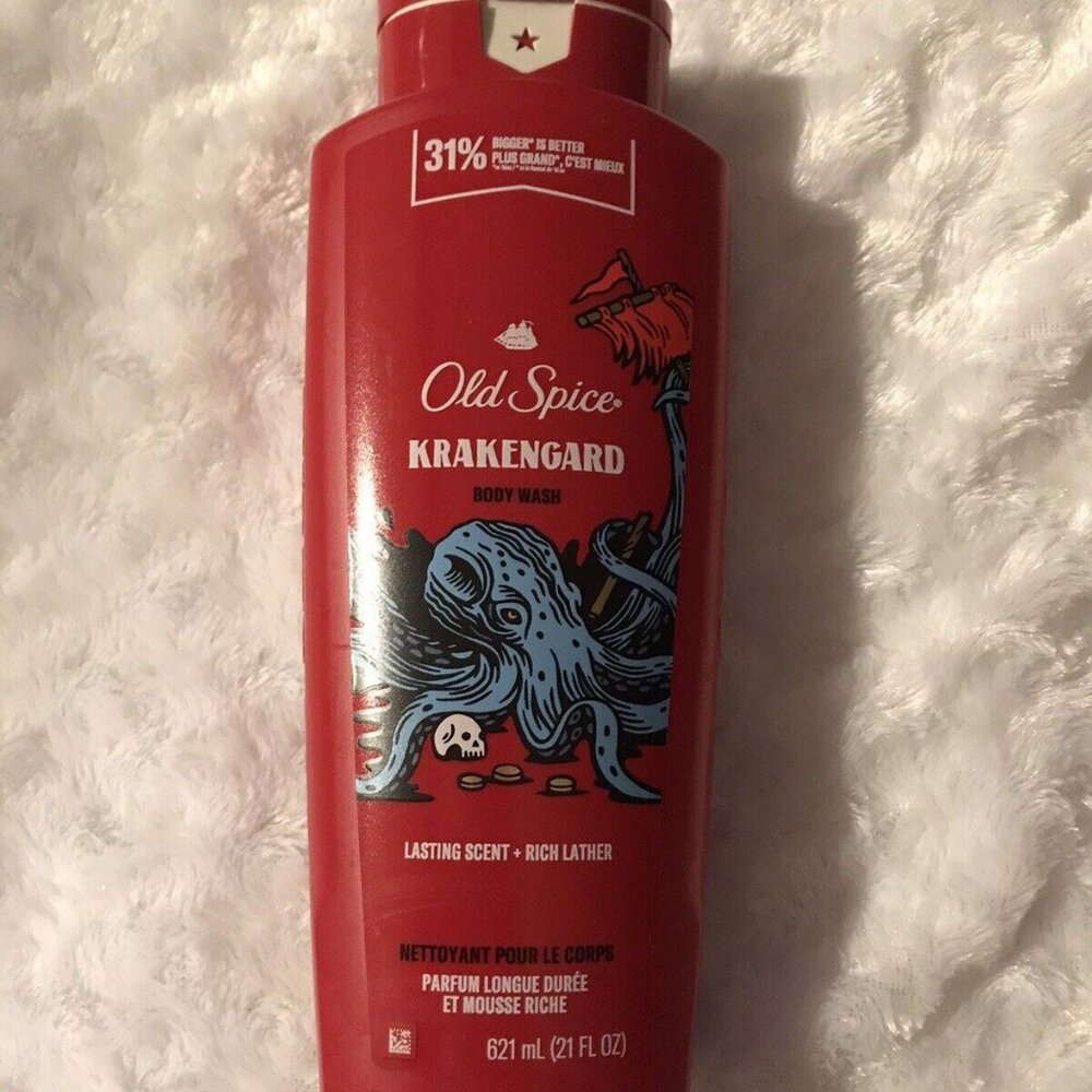 OLD SPICE Wild Krakengard Scent, Body Wash for Men, 21 Oz